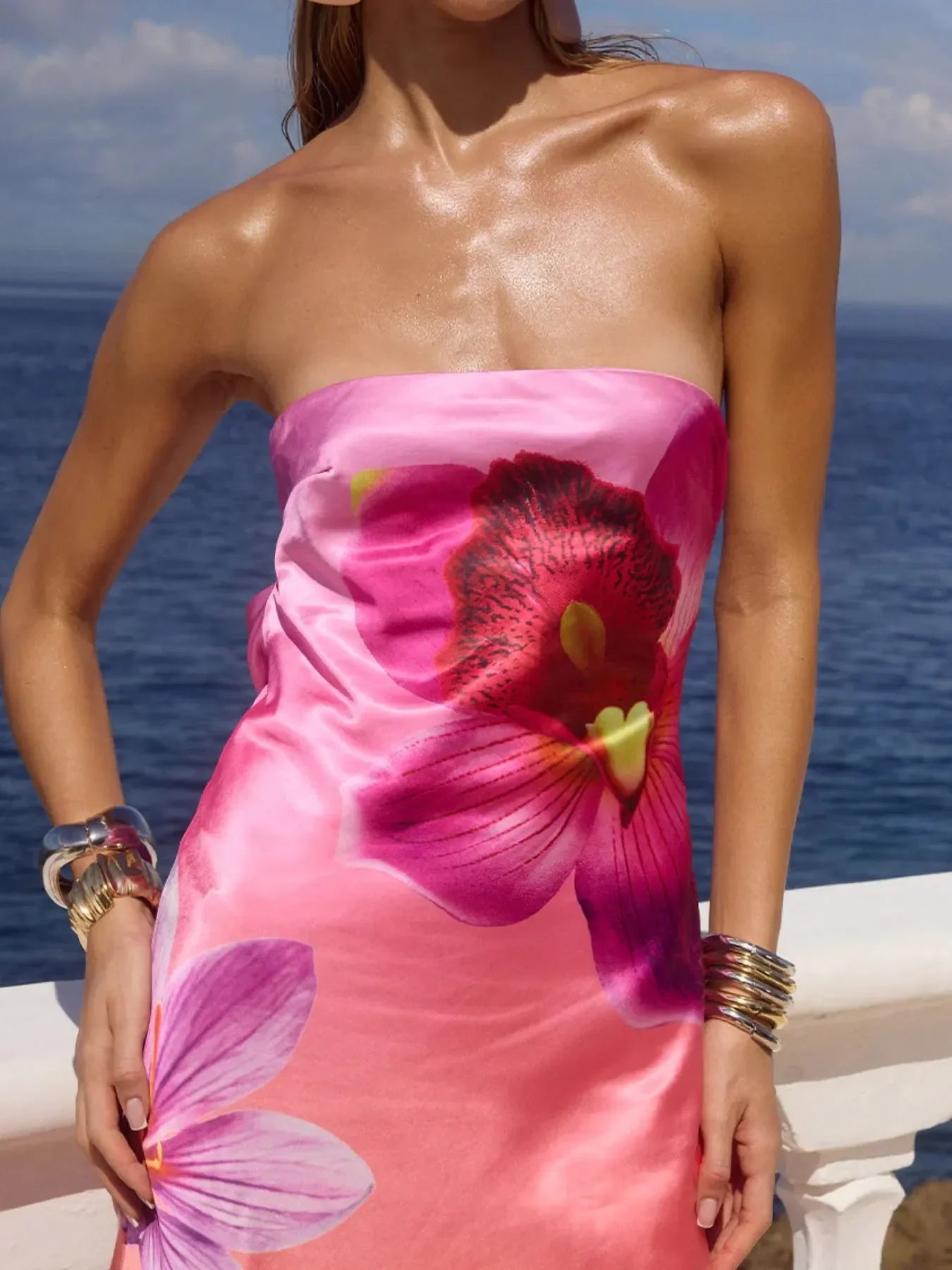 Printed Tube Maxi Magnolia Dress Sundress - Southern Shores Clothing
