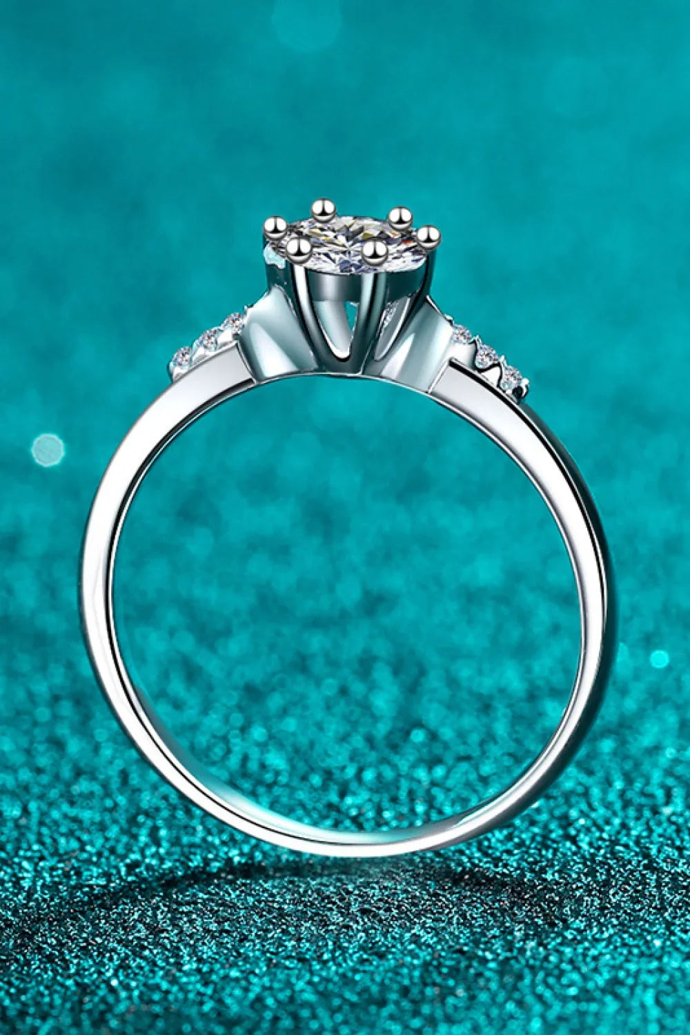 Minimalist Moissanite Ring Sterling Silver 0.24 Carat - Southern Shores Clothing