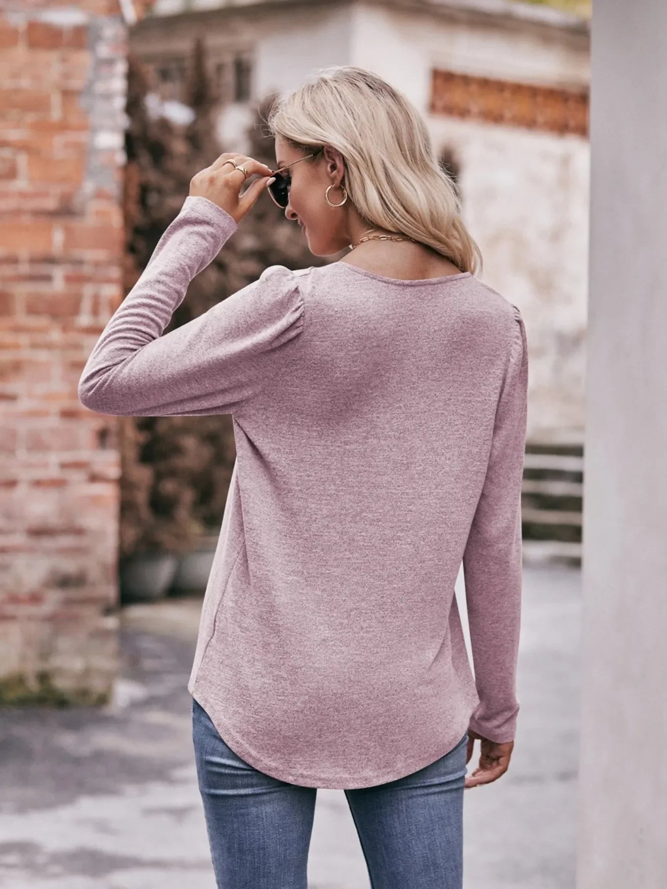 Square Neck Long Sleeve T-Shirt - Southern Shores Clothing
