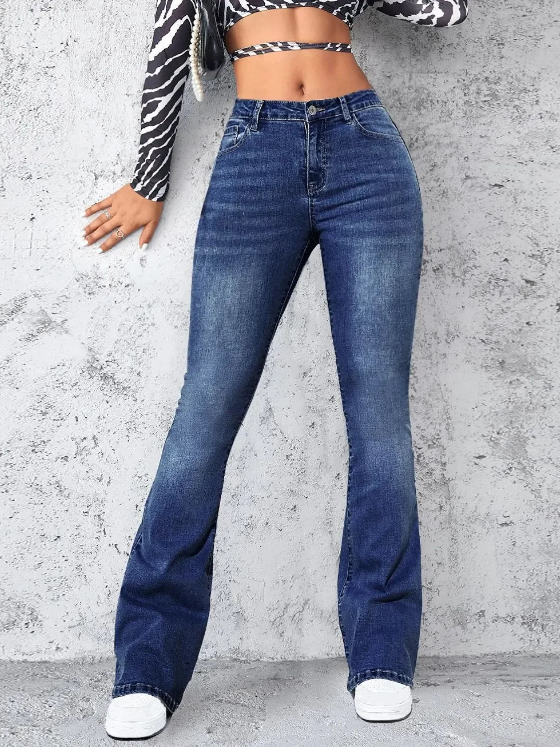 Relaxed Fit Coastal High Rise Stretch Jeans With Pockets - Southern Shores Clothing