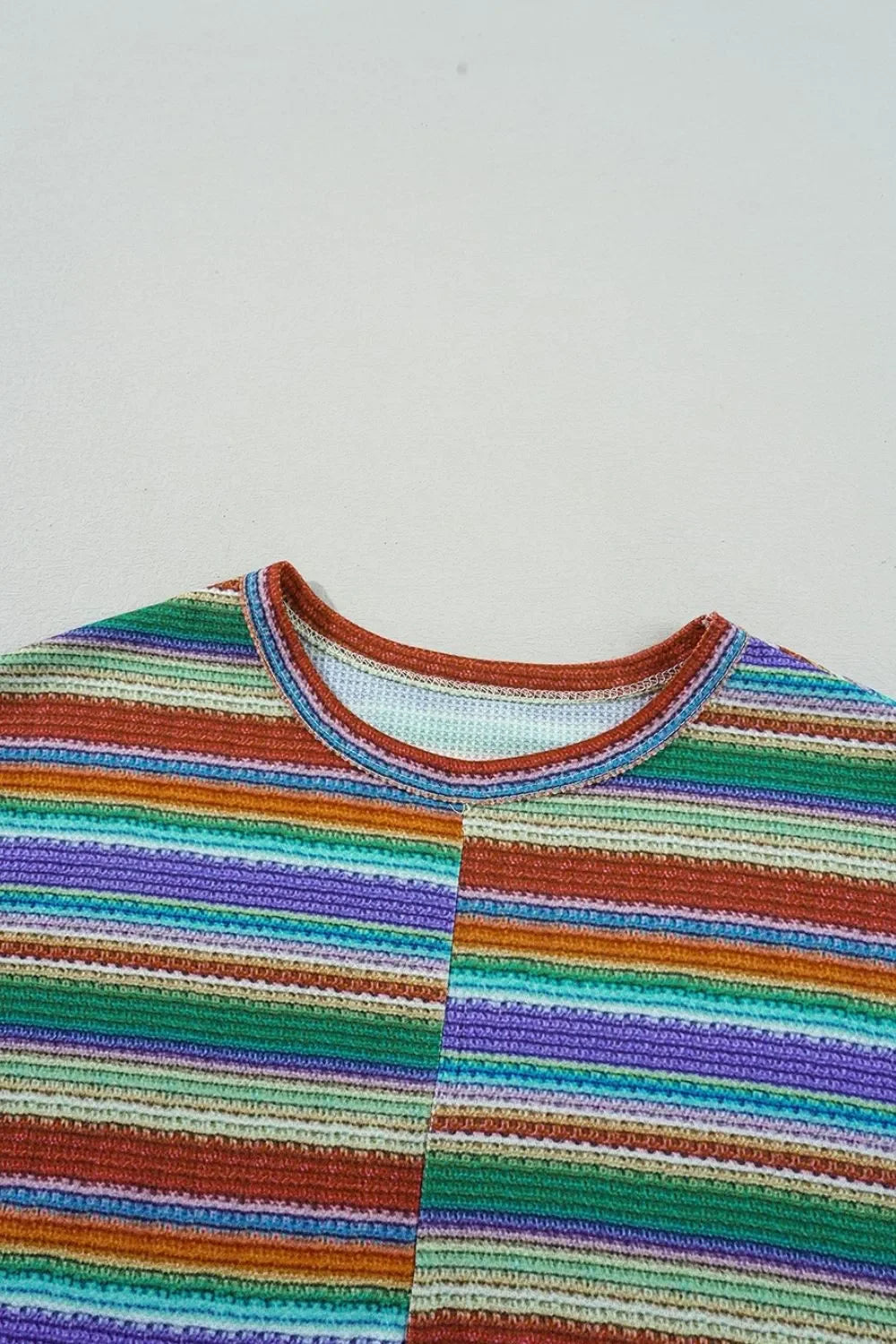 Striped Twist Hem Cap Sleeve Top For Casual Daywear Style - Southern Shores Clothing