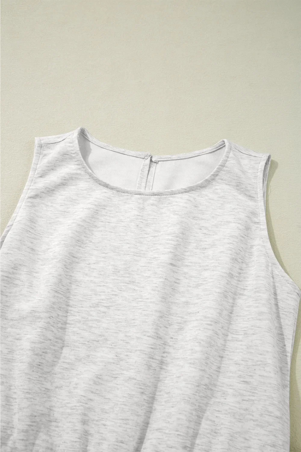 Crew Neck Drawstring High Waist Sleeveless Jumpsuit - Southern Shores Clothing
