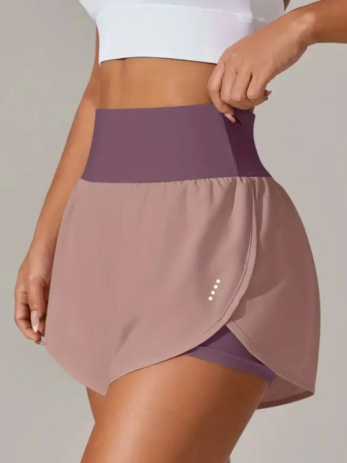 Pocketed High Waist Active Shorts For Daily Activities - Southern Shores Clothing