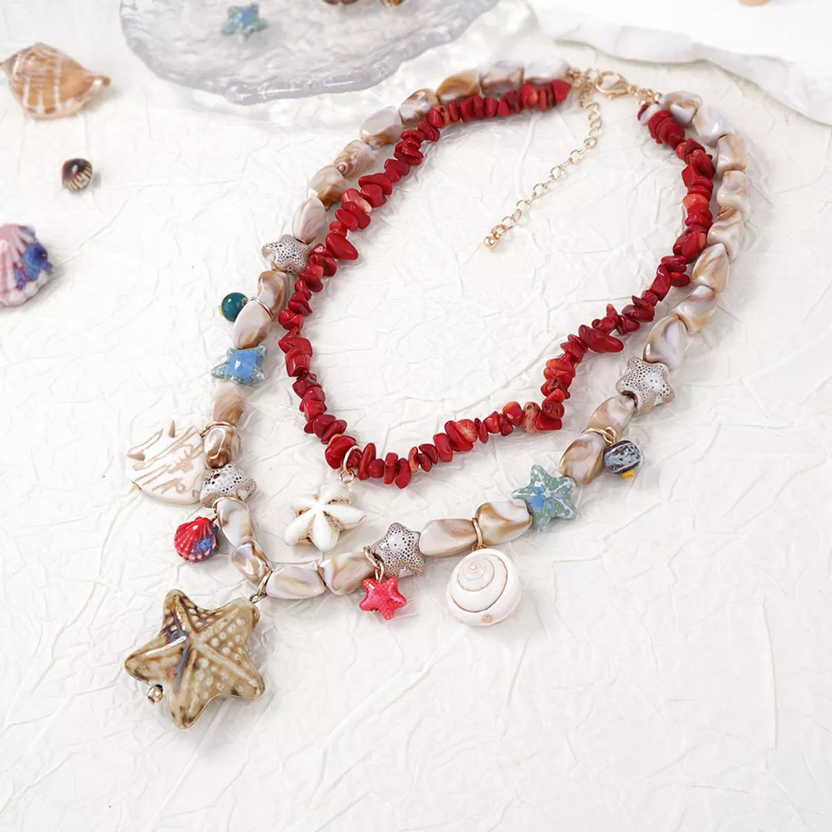 18K Gold-Plated Boho Shell Necklace With Adjustable Chain - Southern Shores Clothing