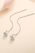 2 Carat Moissanite Sterling Silver Threader Earrings - Southern Shores Clothing