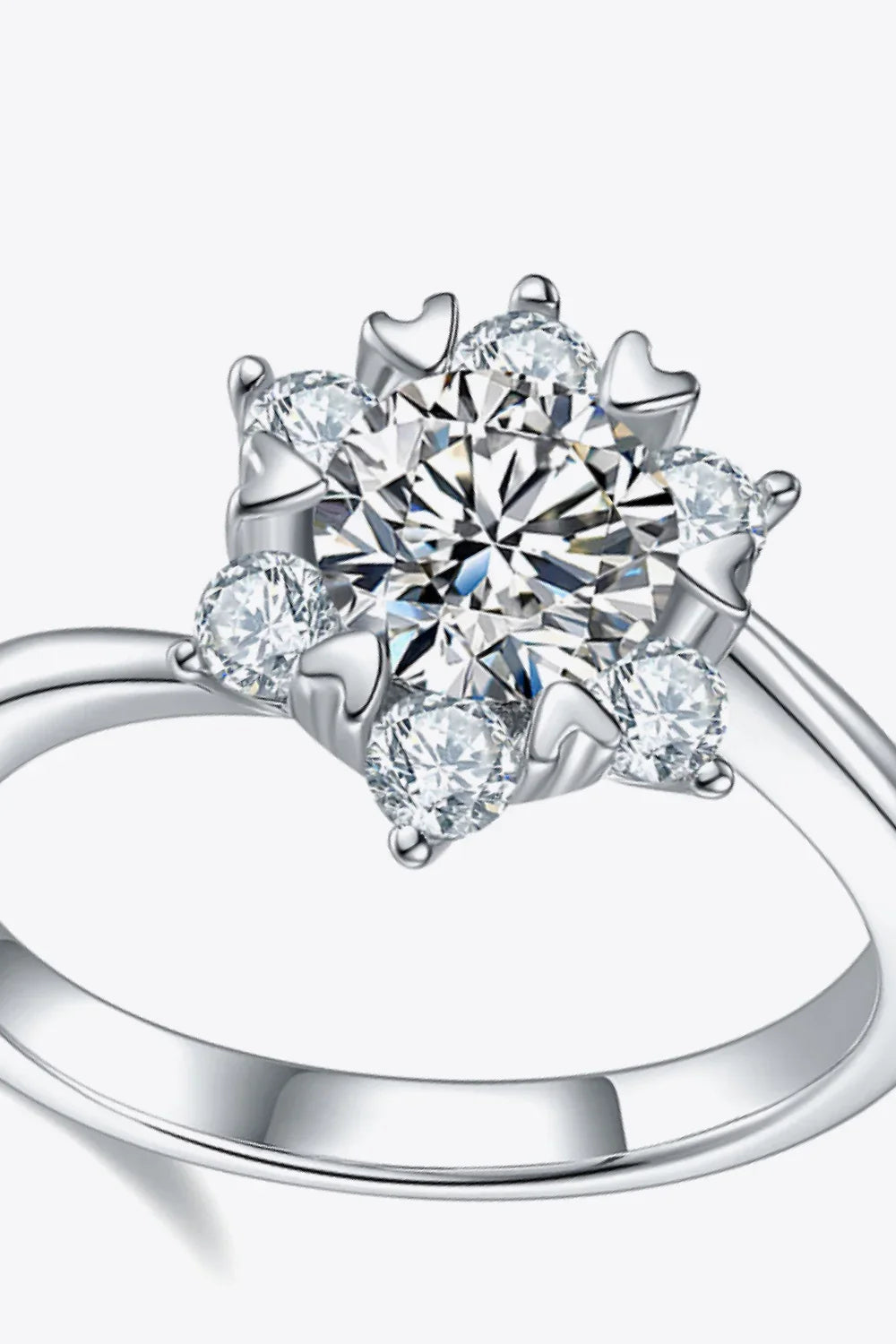 1 Carat Moissanite Zircon Ring With Radiant Design - Southern Shores Clothing