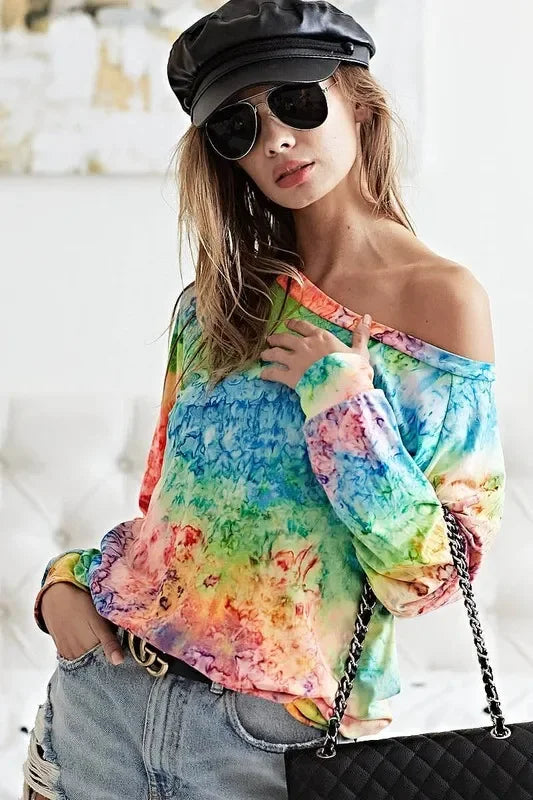 Tie Dye Soft Knit Jersey T Shirt For Outings - Southern Shores Clothing