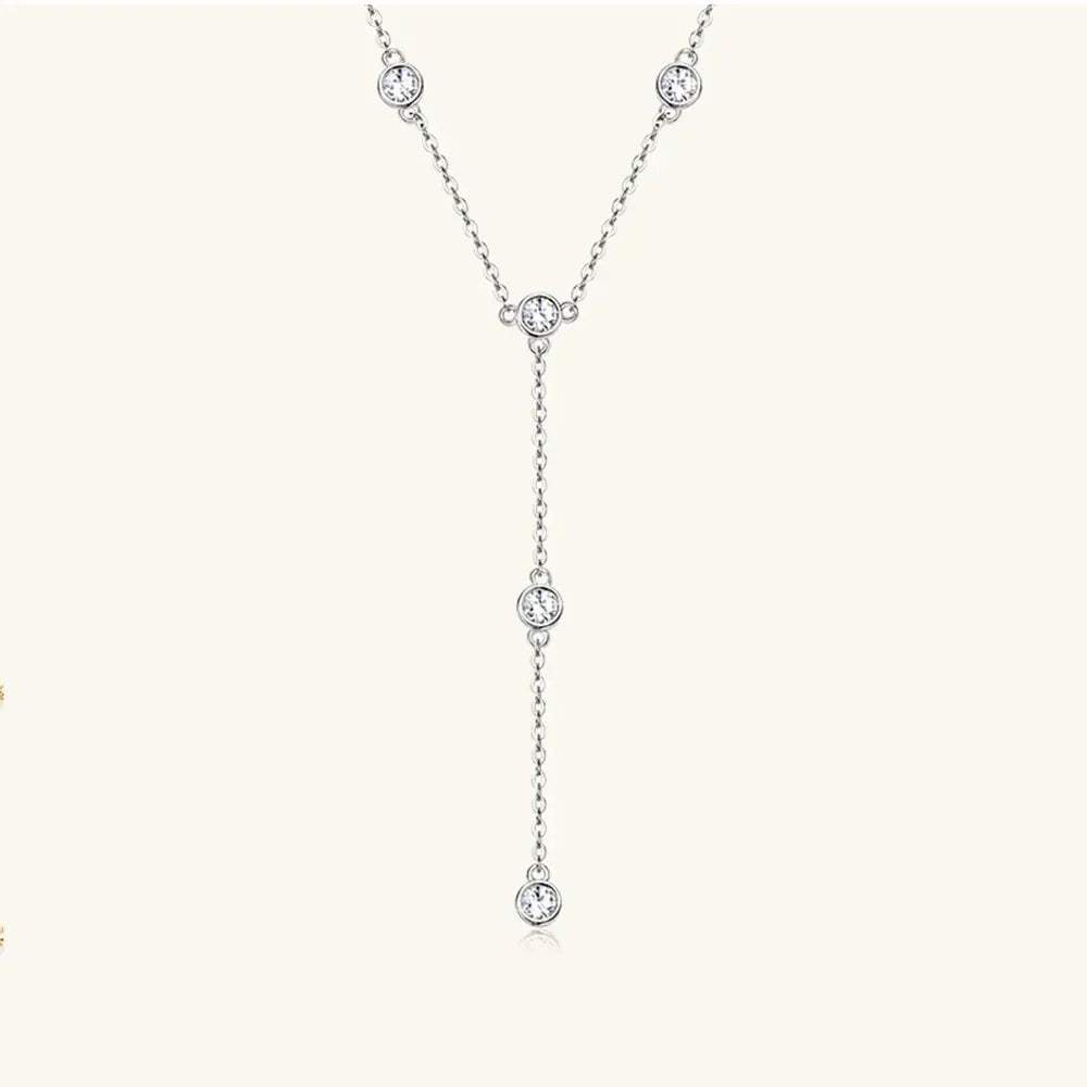 1.1 Carat D Color VVS1 Moissanite Sterling Silver Necklace - Southern Shores Clothing