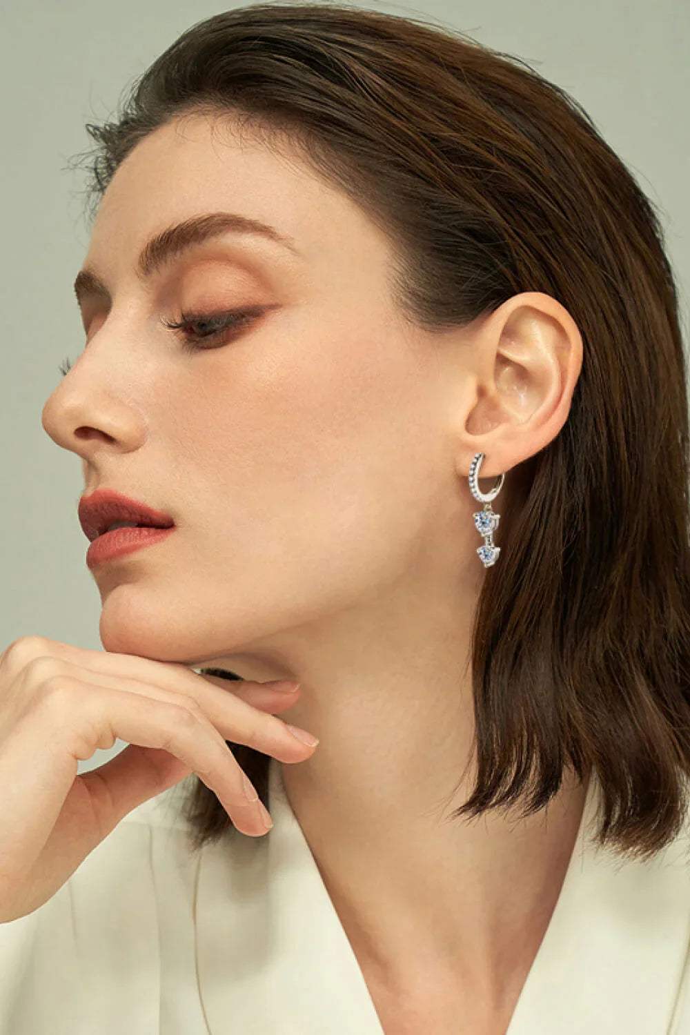 Lightweight Minimalist Moissanite Drop Earrings - Southern Shores Clothing
