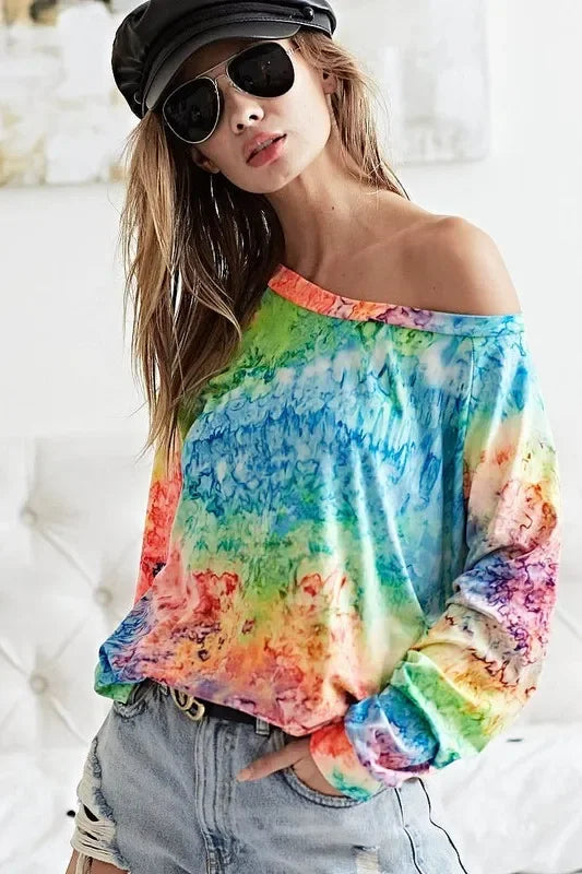 Tie Dye Soft Knit Jersey T Shirt For Outings - Southern Shores Clothing