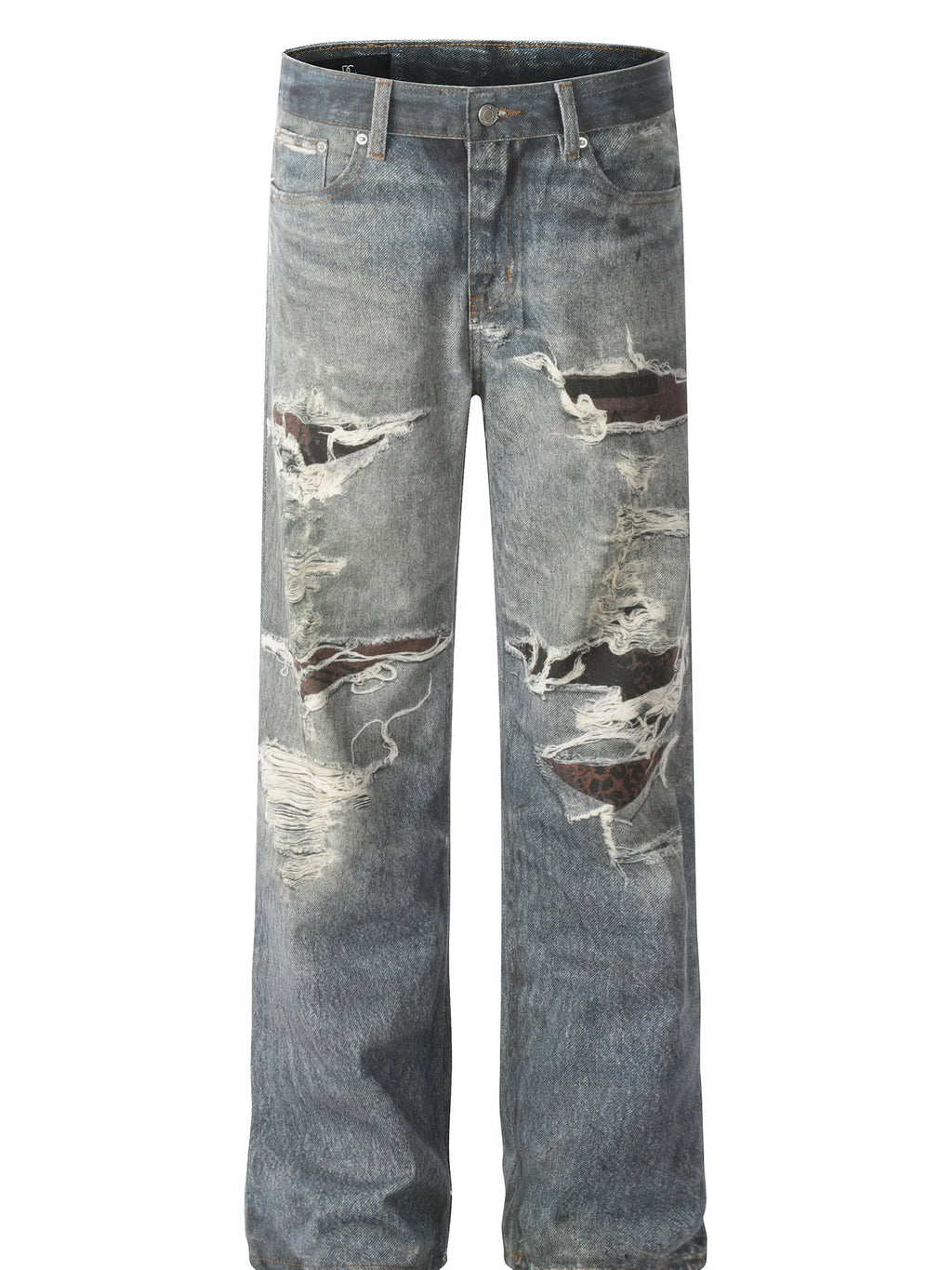 Men's Distressed Straight-Leg Jeans