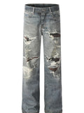 Classic Distressed Straight-Leg Denim Jeans - Southern Shores Clothing
