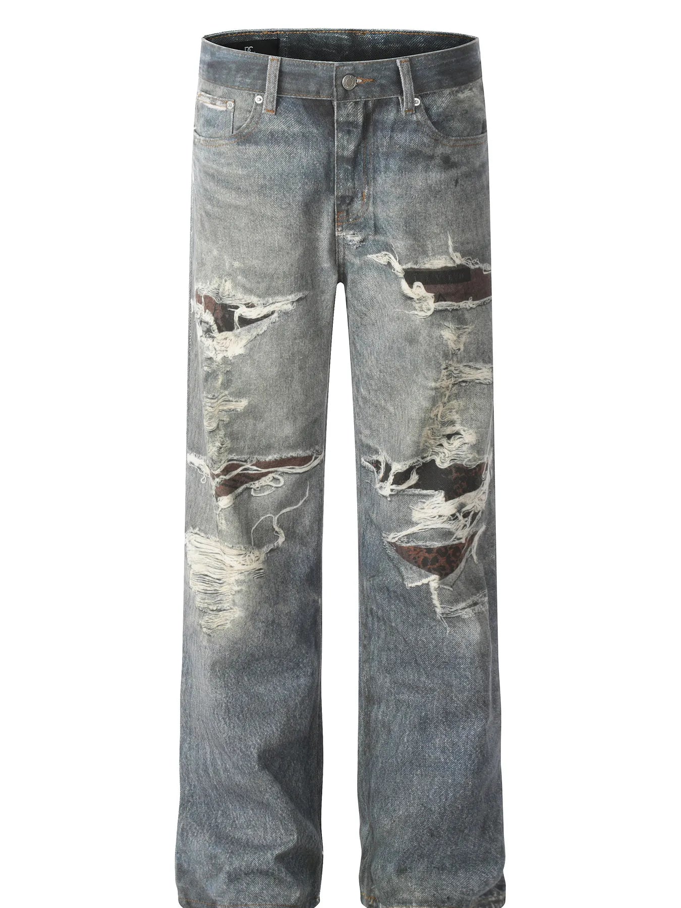 Men's Distressed Straight-Leg Jeans
