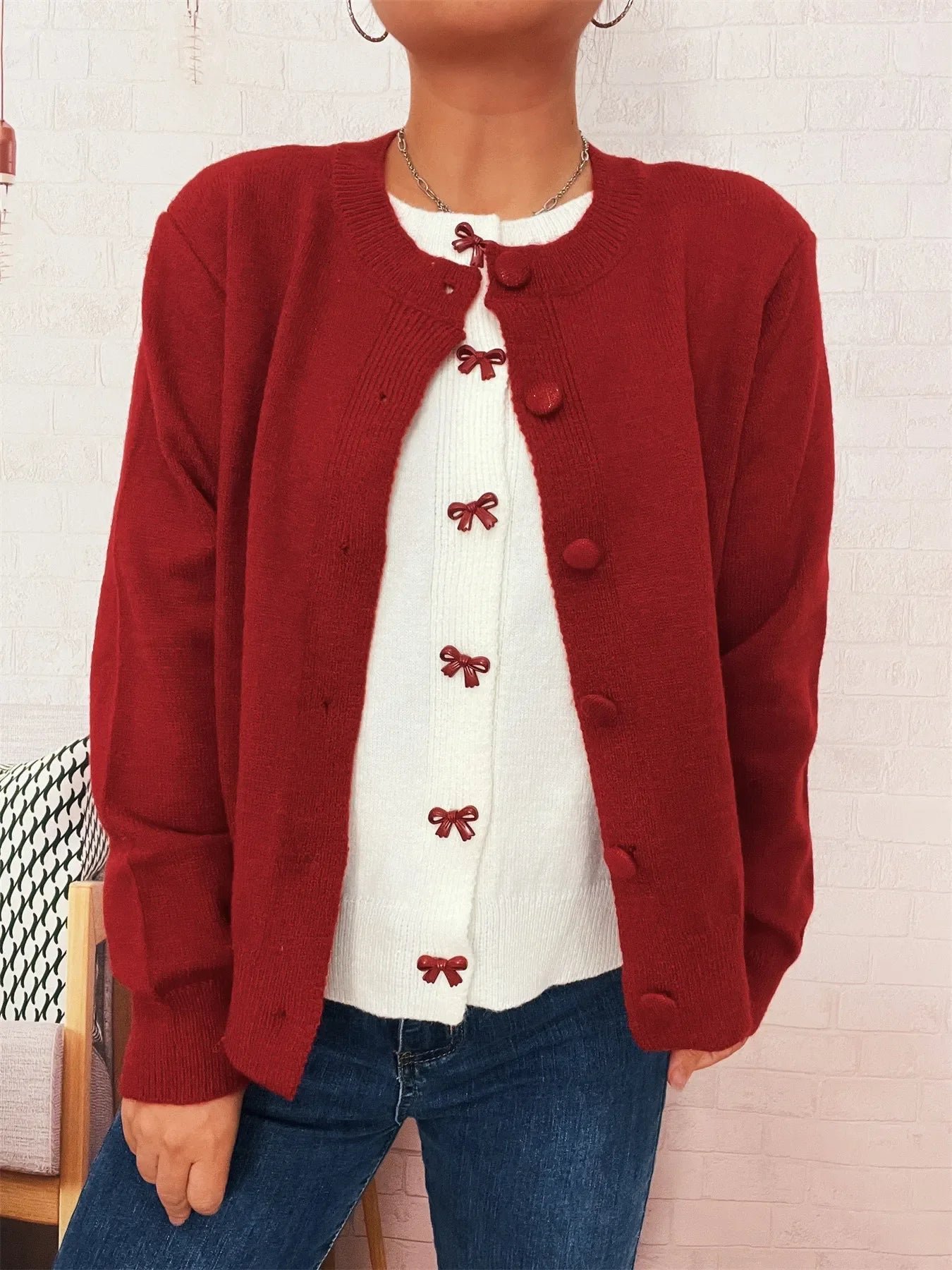 Button Up Long Sleeve Cardigan Slightly Stretchy - Southern Shores Clothing