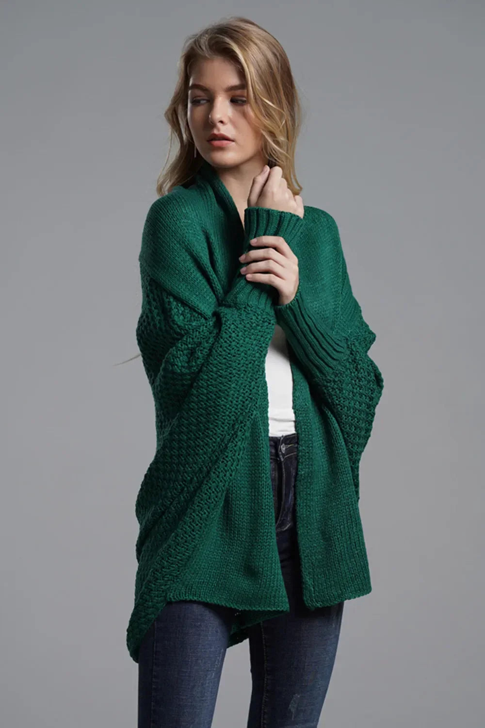 Open Front Batwing Sleeve Cardigan Lightweight - Southern Shores Clothing
