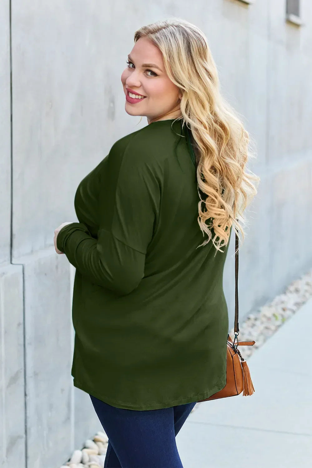 Round Neck T Shirt With Dropped Shoulder - Southern Shores Clothing