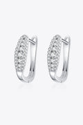 Moissanite Rhodium Plated Sterling Silver Earrings - Southern Shores Clothing