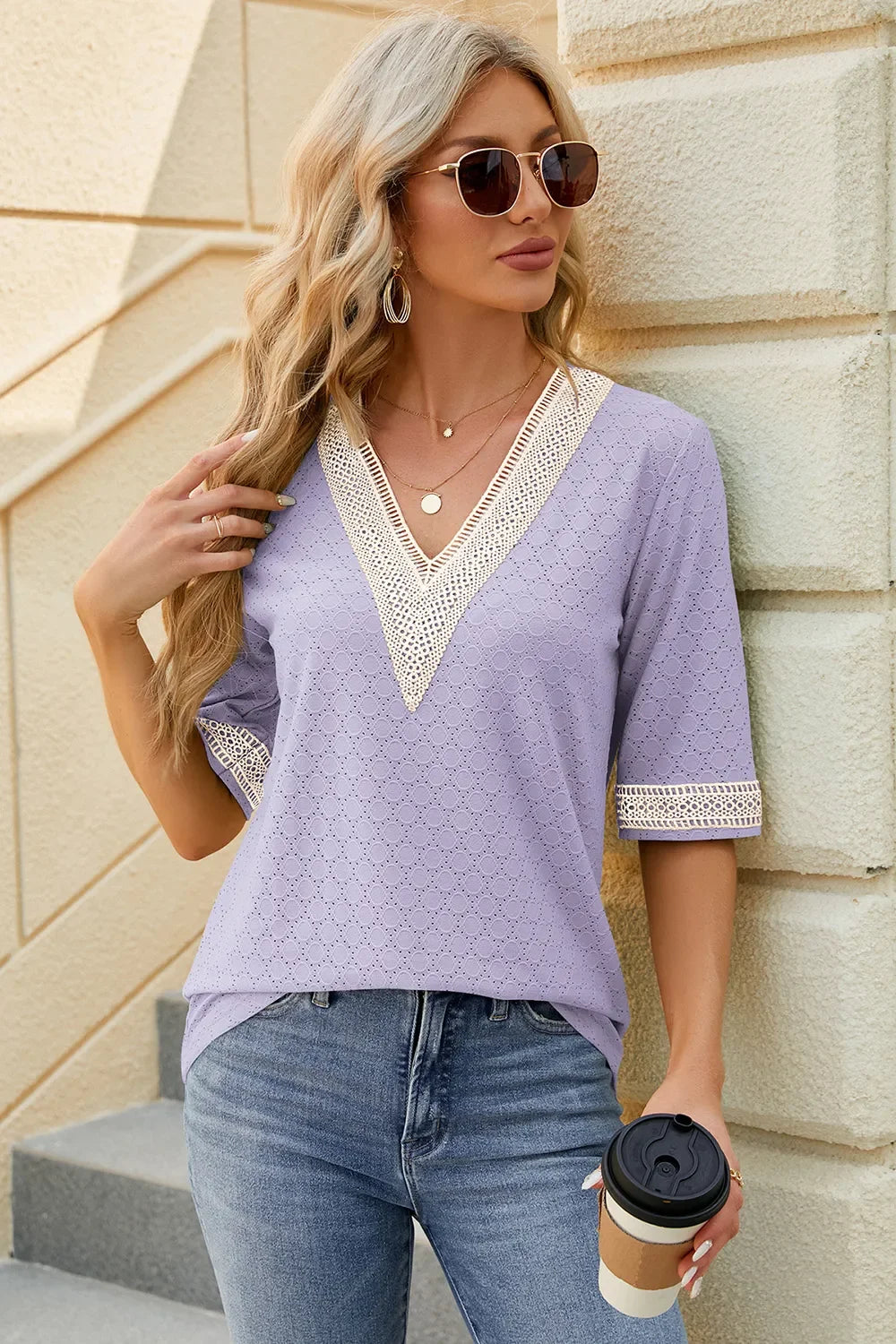 V-Neck Half Sleeve T-Shirt - Southern Shores Clothing
