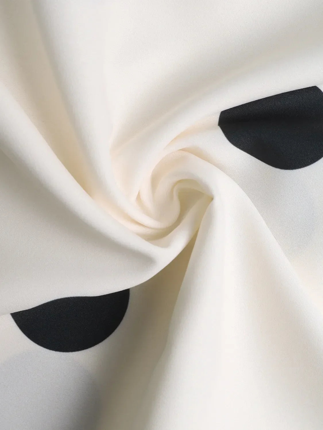 Polka Dot Flowing Skirt With Lightweight Draping - Southern Shores Clothing