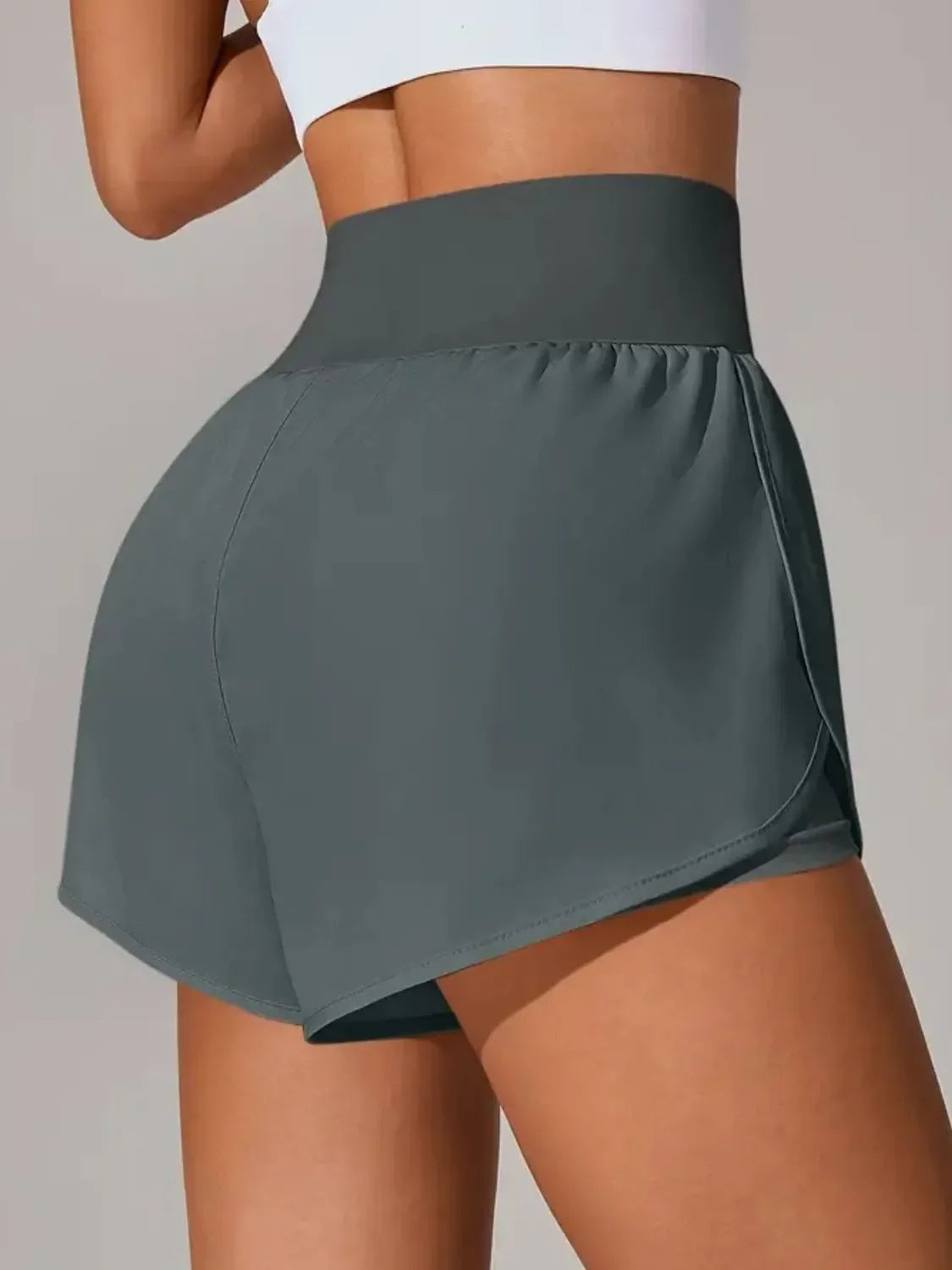 Pocketed High Waist Active Shorts For Daily Activities - Southern Shores Clothing