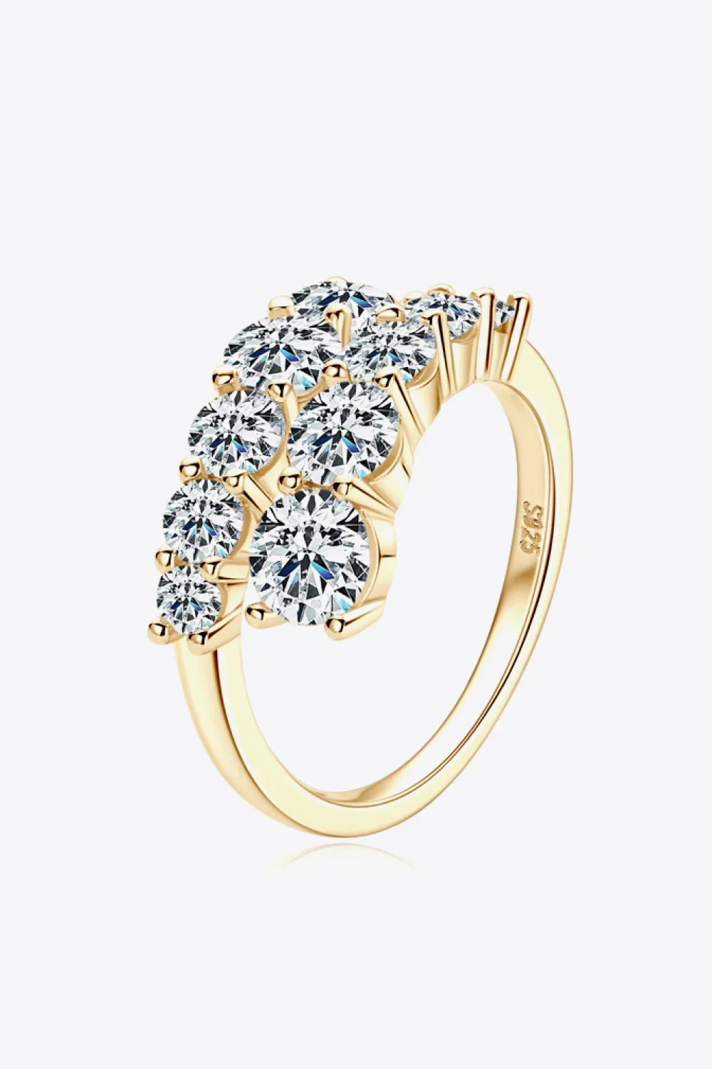 Moissanite Sterling Silver Ring, Minimalist Coastal Design - Southern Shores Clothing