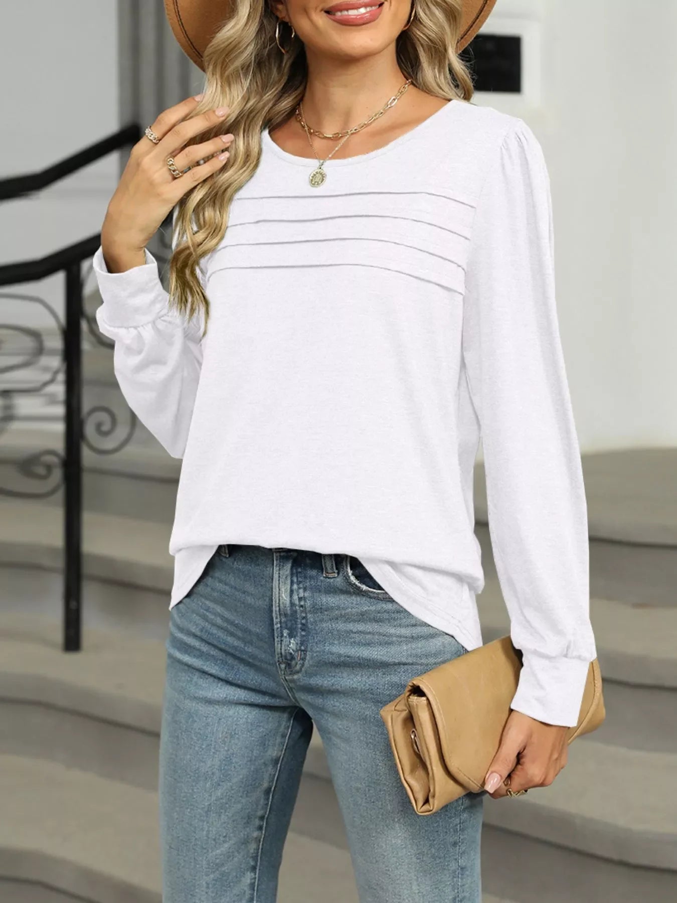 Long Sleeve Round Neck T-Shirt - Southern Shores Clothing