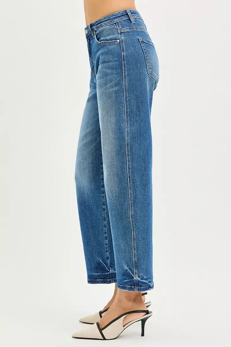 Relaxed Fit Slouchy Cropped Barrel Jeans - Southern Shores Clothing