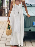 Backless Scoop Neck Maxi Dress With Tie Back