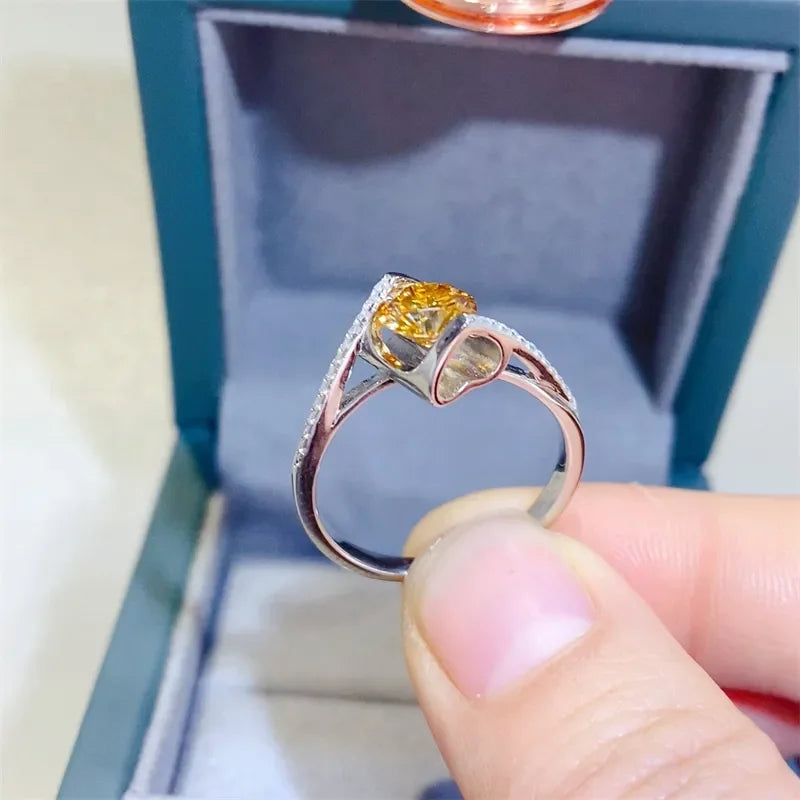 1 Carat Moissanite Sterling Silver Solitaire Ring - Southern Shores Clothing