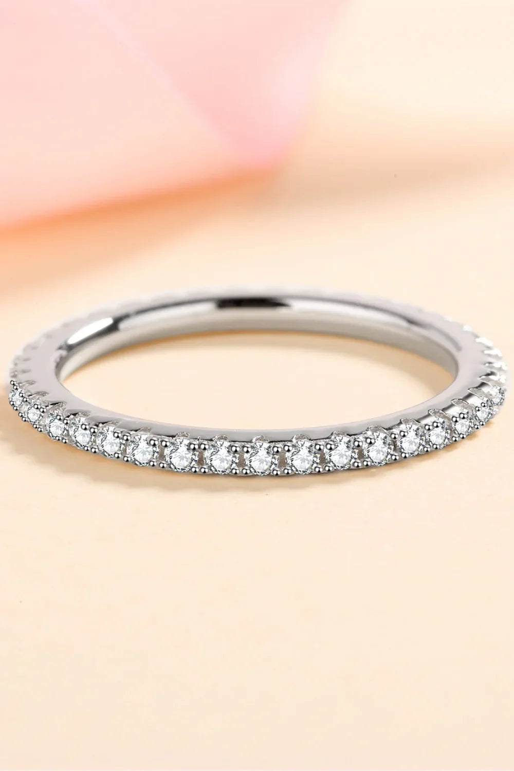 Moissanite Ring In Sterling Silver 0.57ct Round - Southern Shores Clothing