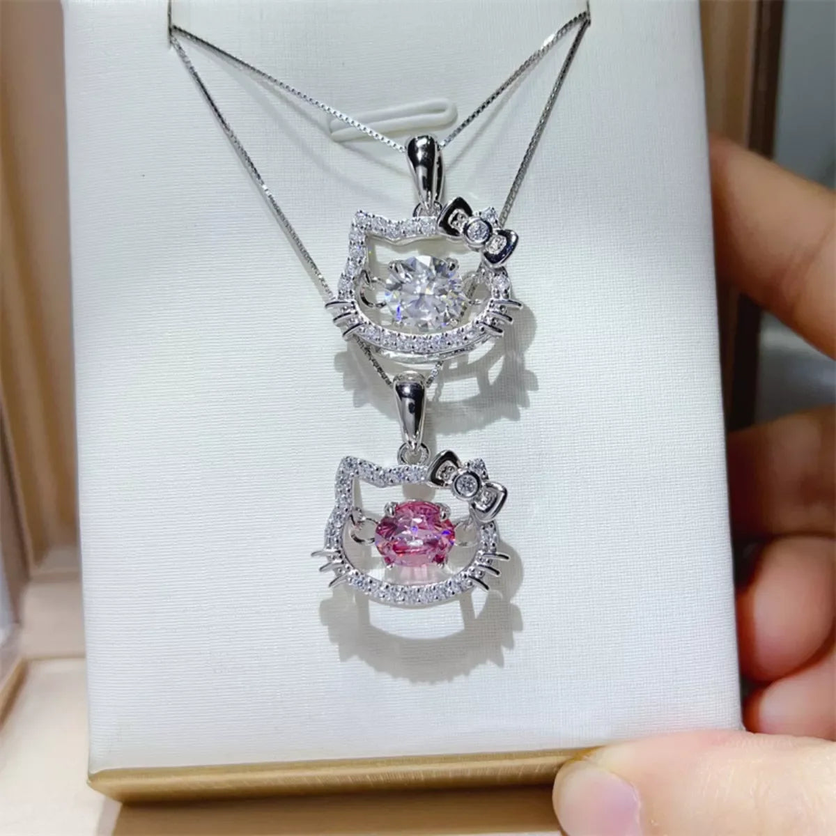2 Carat Moissanite Pendant Platinum-Plated Sterling Silver - Southern Shores Clothing