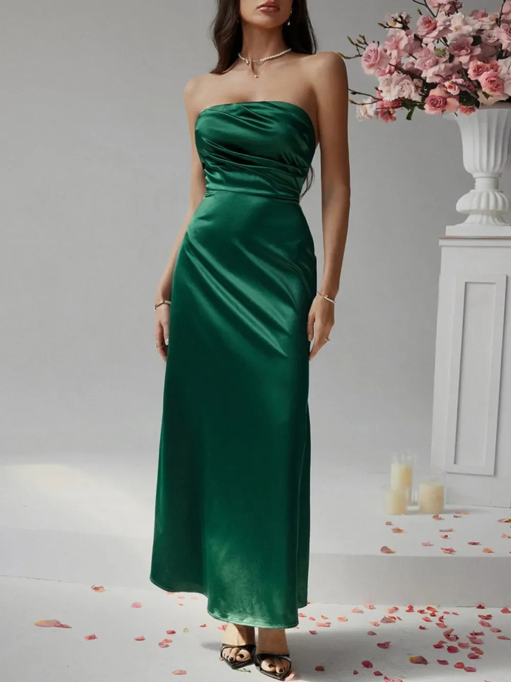 Ruched Tube Maxi Dress Coastal Everyday Style - Southern Shores Clothing