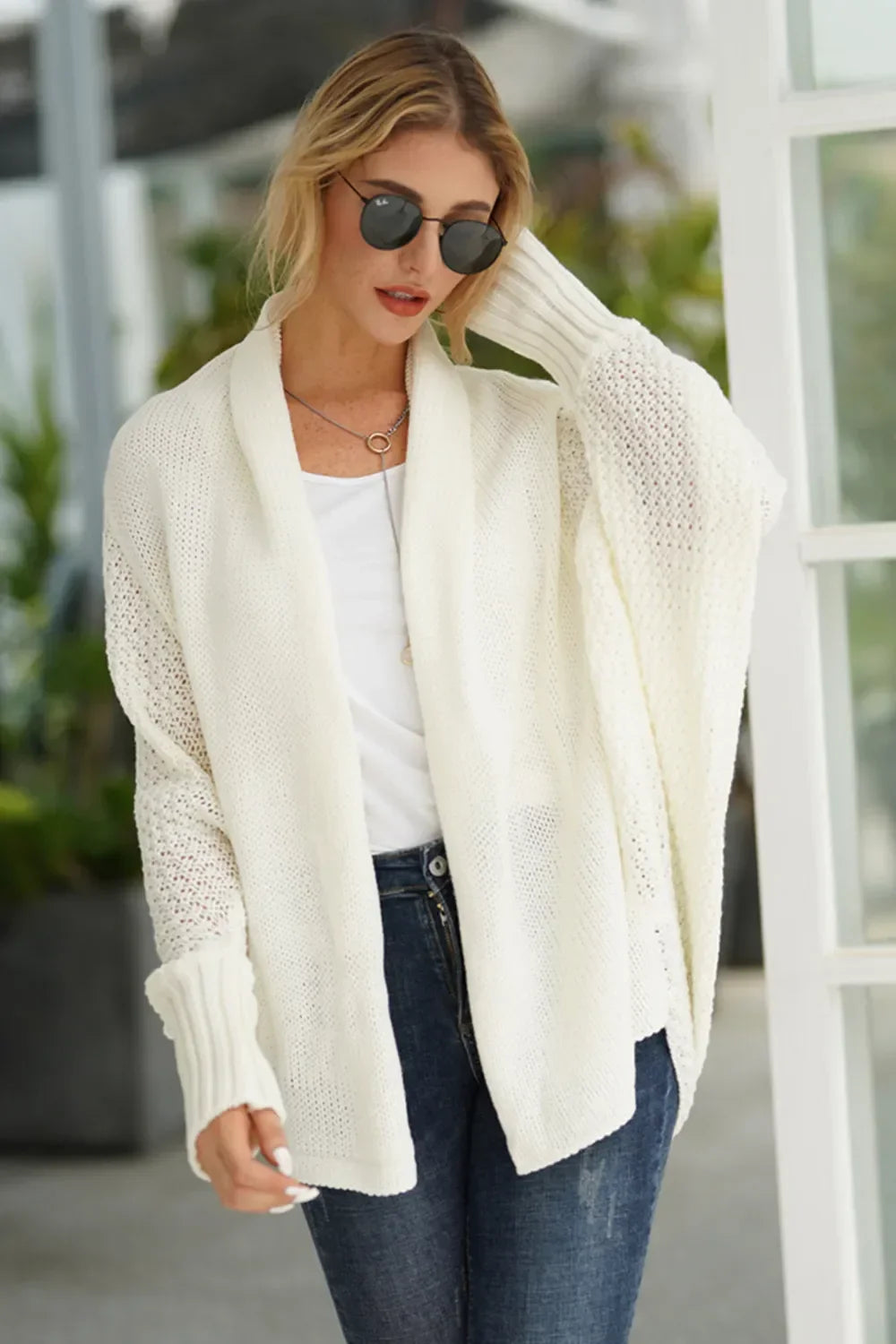 Open Front Batwing Sleeve Cardigan Lightweight - Southern Shores Clothing
