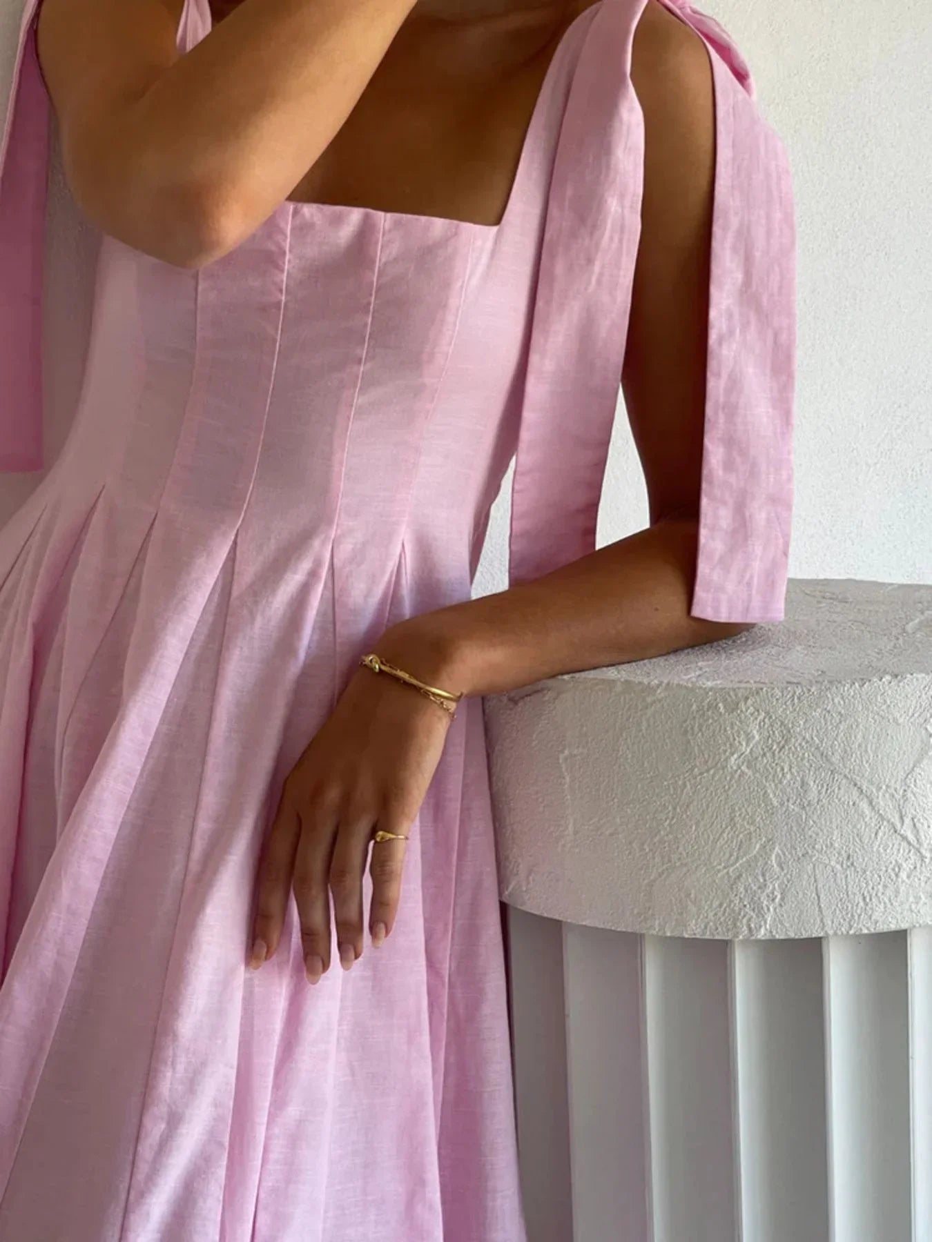 Gradient Tie Shoulder Maxi Dress With Adjustable Straps - Southern Shores Clothing