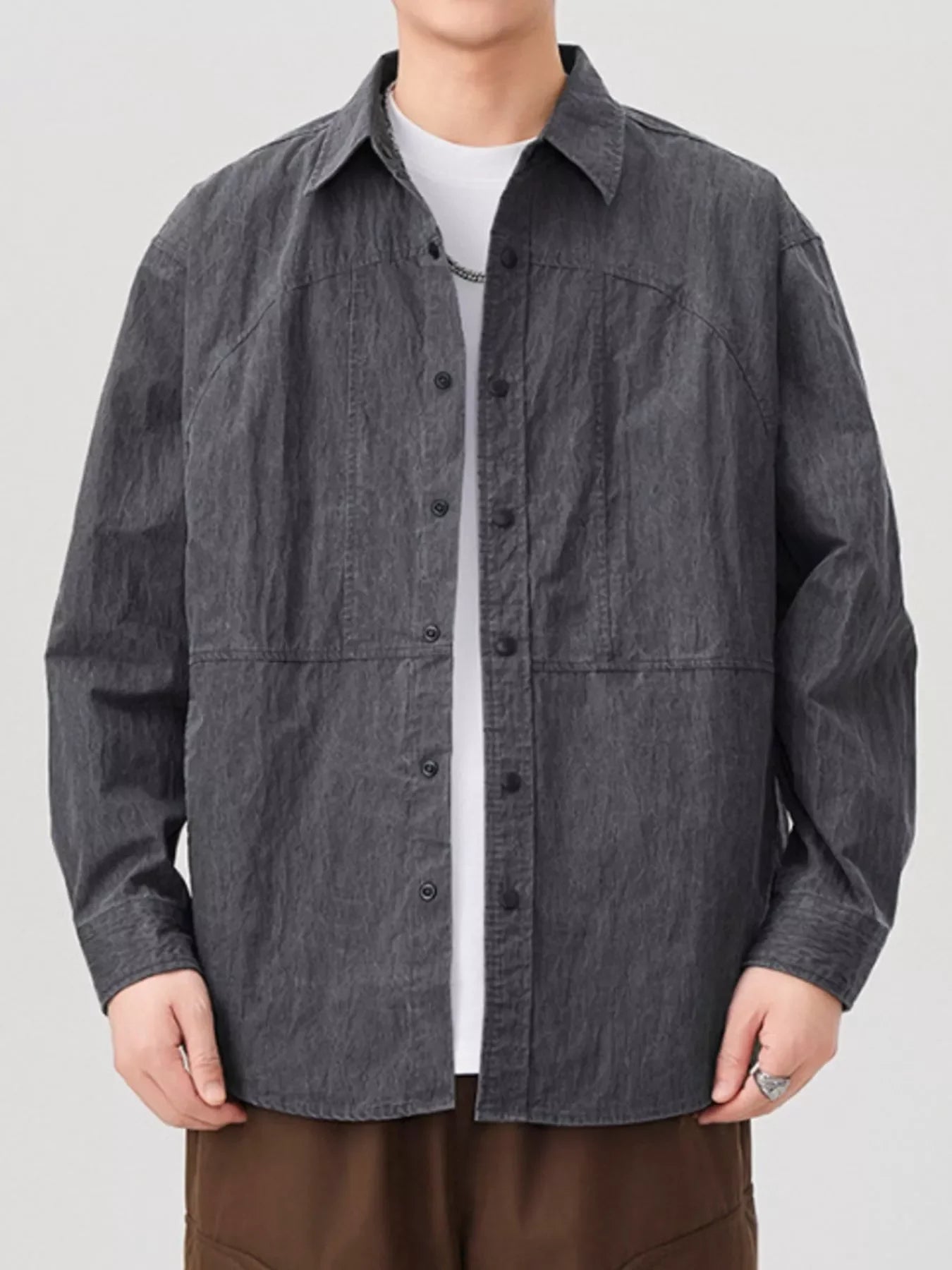 Plus Size Long Sleeve Button Up Shirt Coastal Relaxed Fit - Southern Shores Clothing