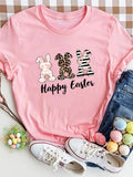 Happy Easter Round Neck Short Sleeve Tee - Southern Shores Clothing
