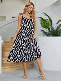 Two-Tone Low Back Midi Dress - Southern Shores Clothing