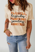 Casual Letter Graphic Round Neck Short Sleeve Tee - Southern Shores Clothing