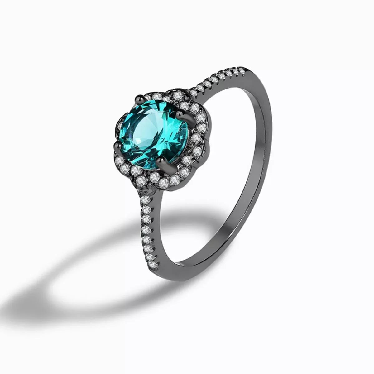 Sterling Silver Emerald Green Zircon Minimalist Ring - Southern Shores Clothing