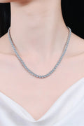 Minimalist Moissanite Necklace, Rhodium Plated Silver - Southern Shores Clothing