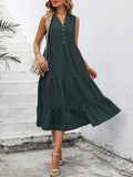 V-Neck Sleeveless Tiered Dress - Southern Shores Clothing