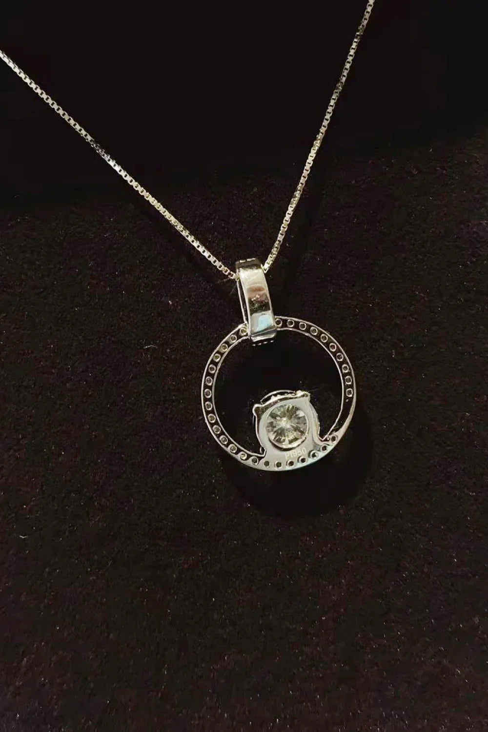 One Carat Moissanite Necklace Sterling Silver - Southern Shores Clothing
