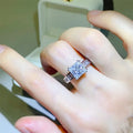 Coastal Moissanite Square Ring In Sterling Silver - Southern Shores Clothing