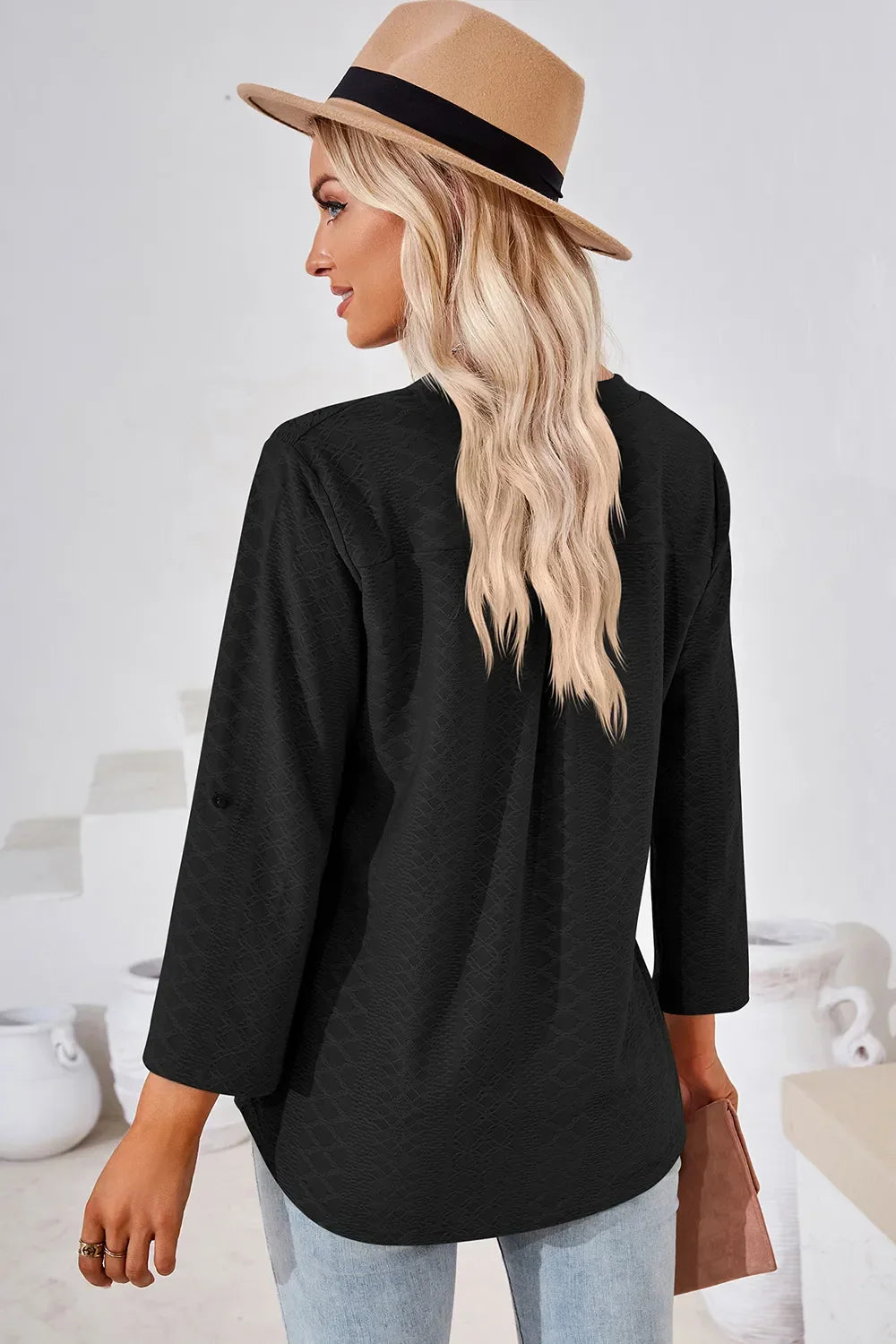 Notched Roll-Tab Sleeve T-Shirt - Southern Shores Clothing