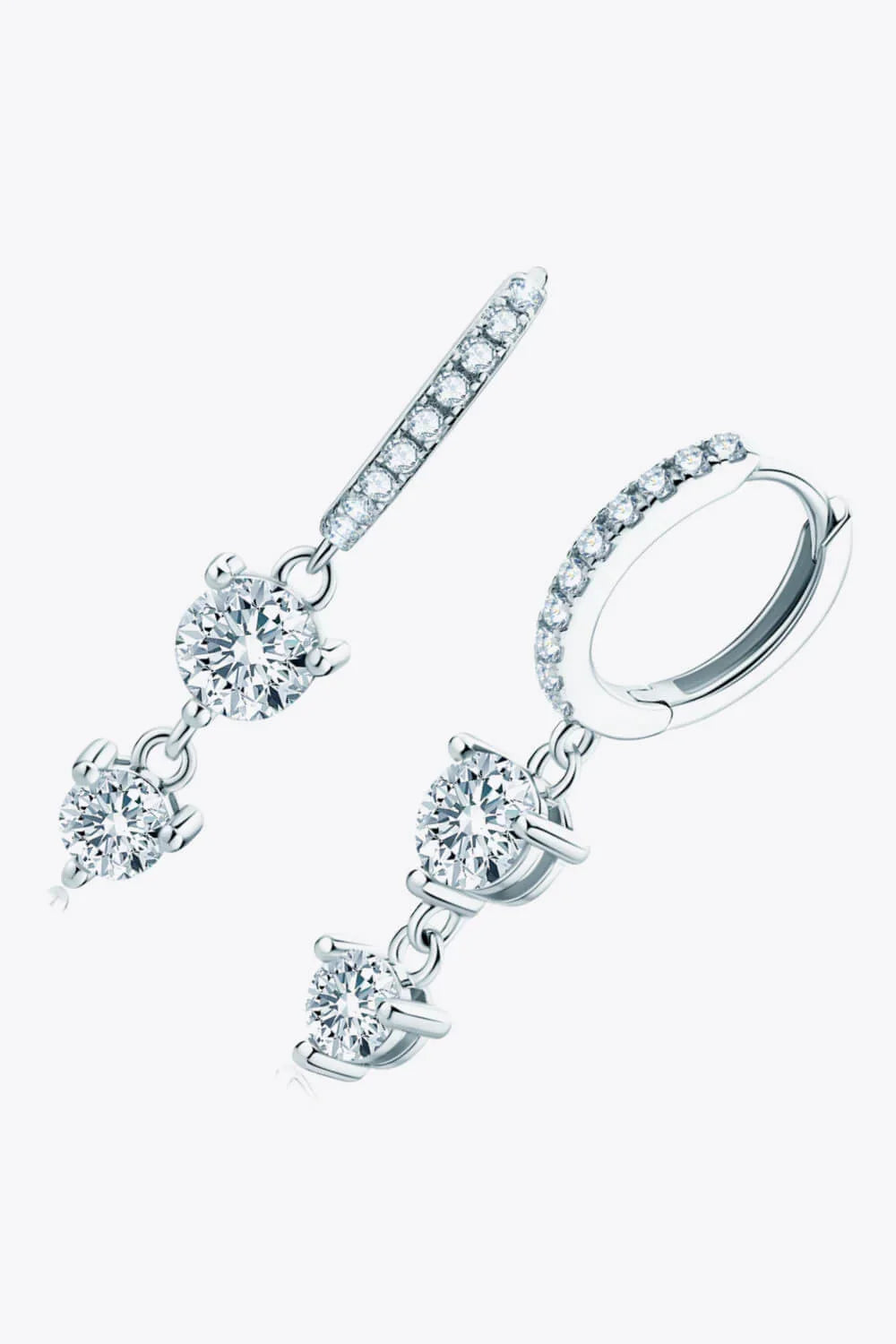 Lightweight Minimalist Moissanite Drop Earrings - Southern Shores Clothing