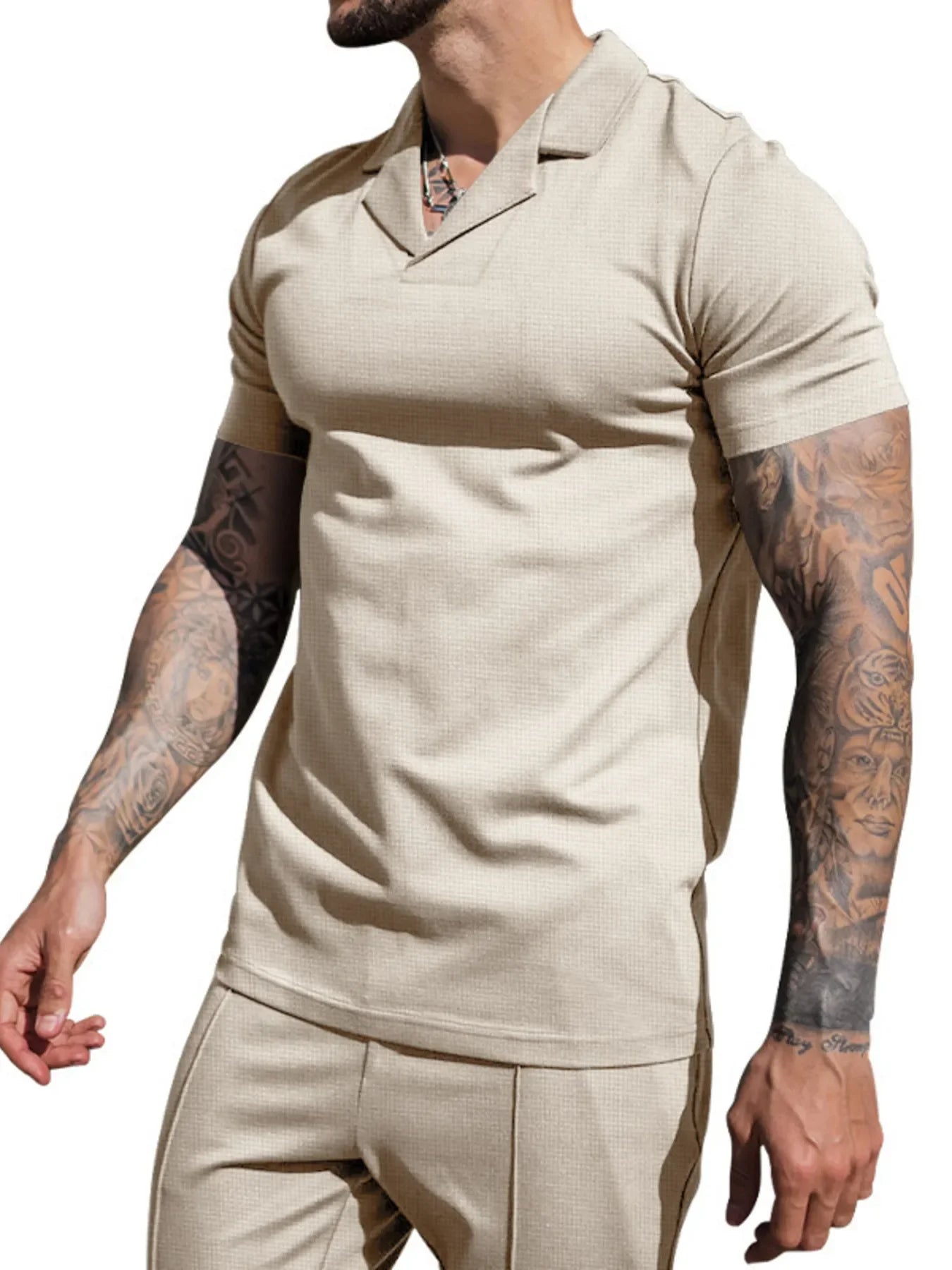Men's Plus Size Short Sleeve Top and Shorts Set - Southern Shores Clothing