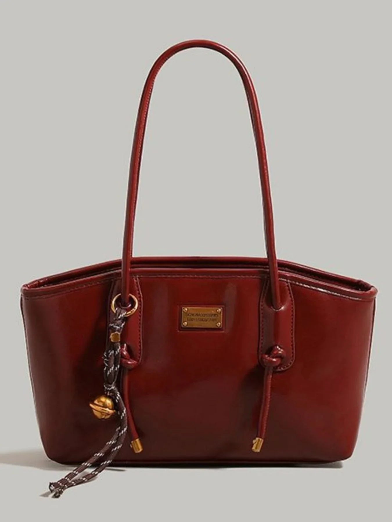Classic Leather Shoulder Bag With Knot Detail - Southern Shores Clothing