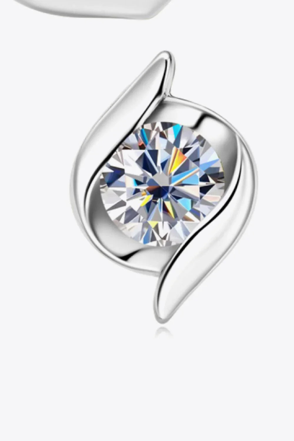 Minimalist Moissanite Sterling Silver 1 Carat Stud Earrings - Southern Shores Clothing