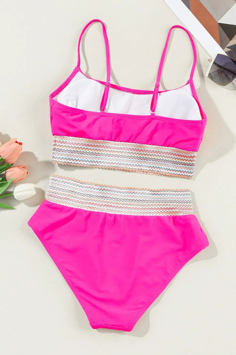 Scoop Neck Spaghetti Strap Two-Piece Swim Set Removable Padding - Southern Shores Clothing
