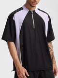 Slim Fit Quick-Dry Performance Block Half Zip Tee - Southern Shores Clothing